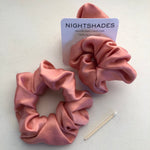 Coral Silk Scrunchie